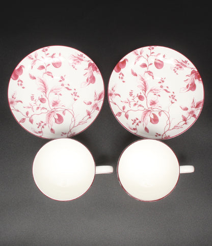 WEDGWOOD カップ＆ソーサー 2客セット ペア ワインプラム ウエッジウッド