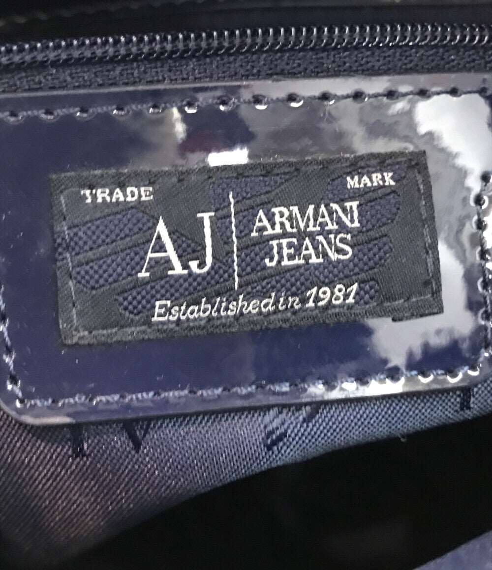 アルマーニジーンズ  2way エナメルハンドバッグ ショルダーバッグ 肩掛け 斜め掛け      レディース   ARMANI JEANS