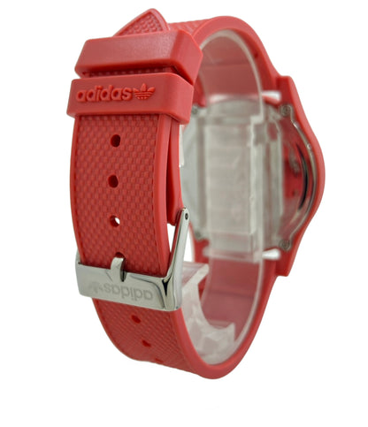 美品 adidas 腕時計 ソーラー レッド AOST22046 メンズ アディダス