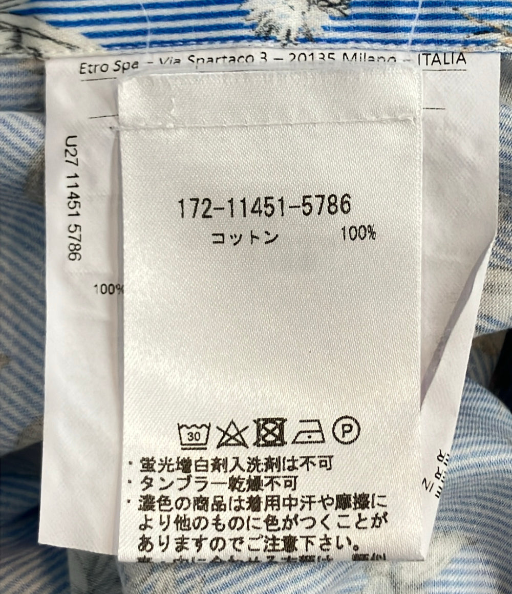 ETRO 長袖 フラワー総柄 ブラウス 172-11451-5786 メンズ エトロ