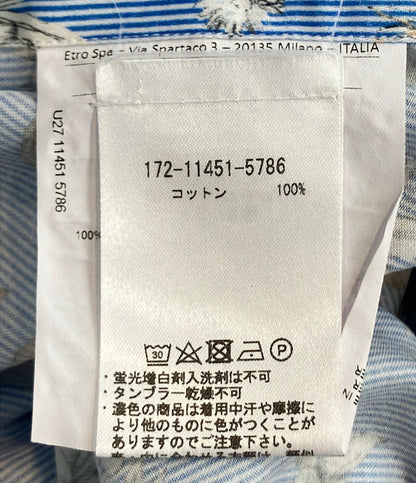 ETRO 長袖 フラワー総柄 ブラウス 172-11451-5786 メンズ エトロ