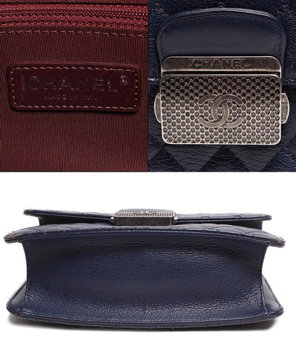 シャネル チェーンショルダーバッグ ハンドバッグ キャビアスキン シルバー金具 トップハンドル CCユニバ－シティ マトラッセ レディース CHANEL