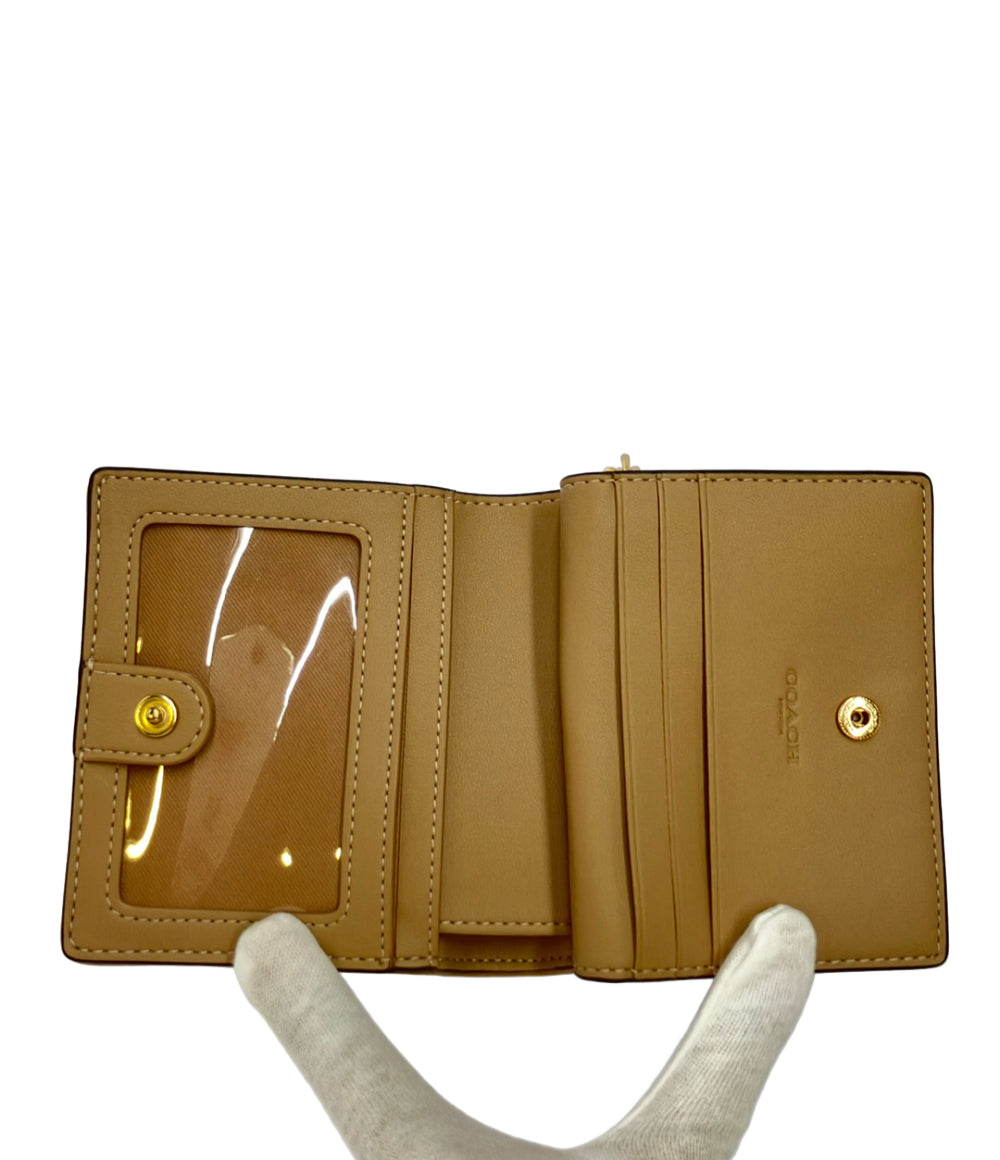 美品 COACH 二つ折り財布 シグネチャー レディース コーチ