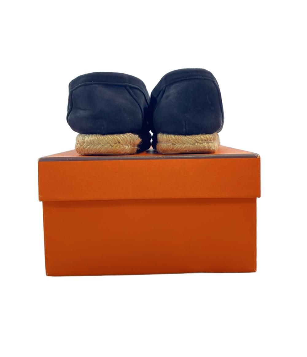 エルメス　HERMES バレエシューズ スリッポン エスパドリーユ ブルー エルメス HERMES バレエシューズ スリッポン エスパドリーユ ブルー