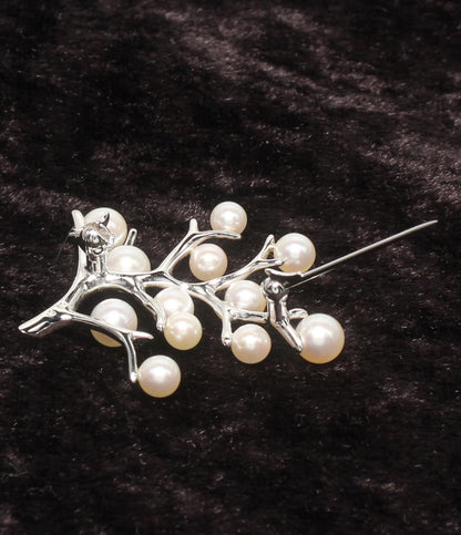 MIKIMOTO ブローチSV  パール 幸福の木 Kofuku no ki レディース ミキモト