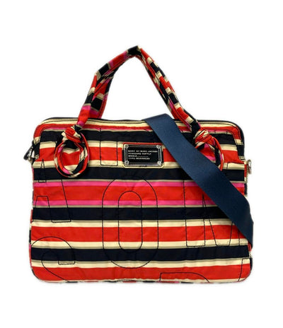 MARC BY MARC JACOBS 2way ハンドバッグ ショルダーバッグ 斜め掛け ボーダー柄 レディース マークバイマークジェイコブス