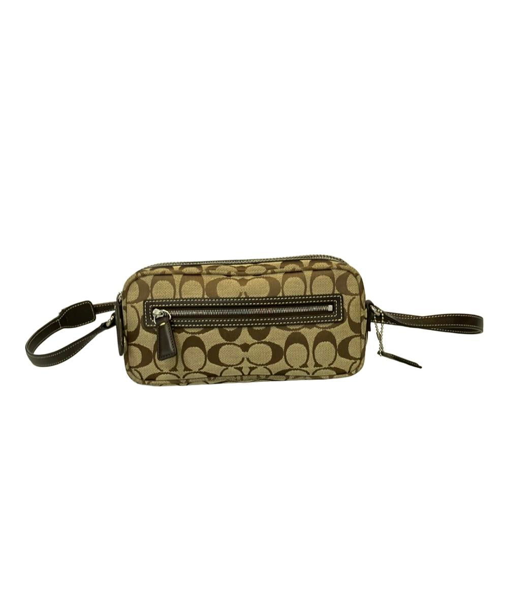 美品 COACH ショルダーバッグ 斜めがけ シグネチャー 6073 レディース コーチ