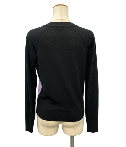 Emilio Pucci 長袖ニット パープル 幾何学模様  シルク混 0EKM28 レディース SIZE XS エミリオ・プッチ