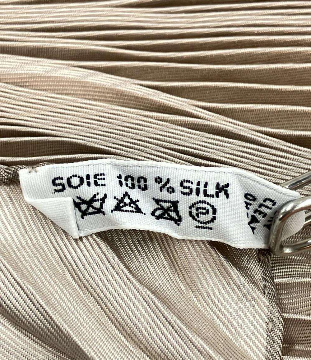 美品 HERMES スカーフ シルク100% カレ70 プリーツ レディース エルメス
