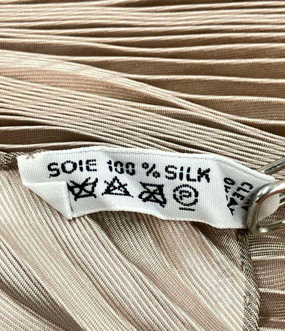 美品 HERMES スカーフ シルク100% カレ70 プリーツ レディース エルメス