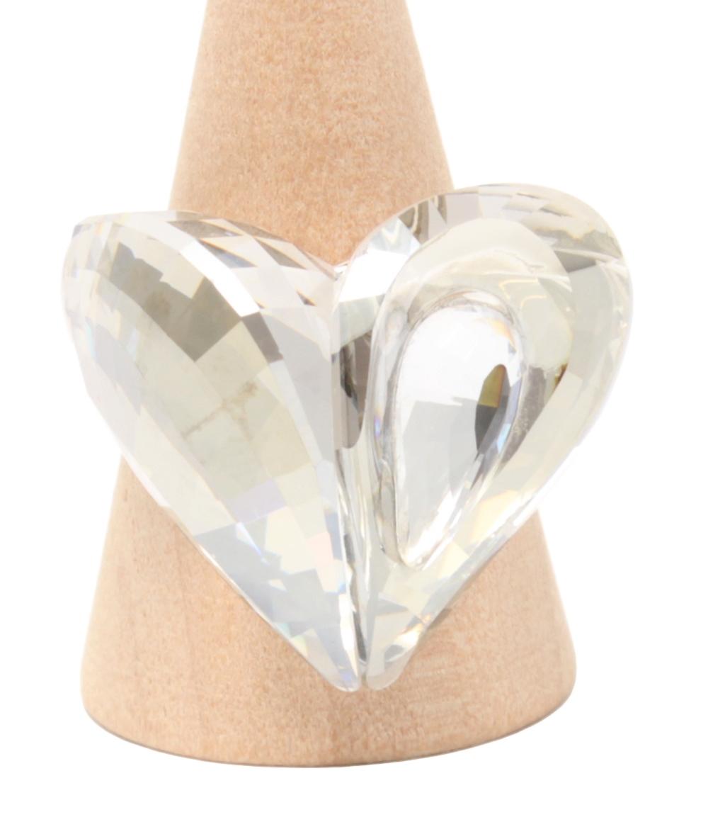 美品 SWAROVSKI リング 指輪 ハートモチーフ レディース SIZE 14号 スワロフスキー