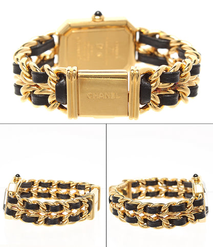 CHANEL 腕時計 プルミエールS クオーツ ブラック H0001 レディース シャネル