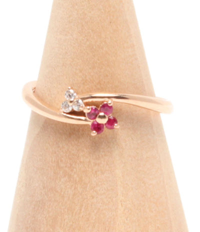 美品 KUMIKYOKU リング 指輪 K10 フラワーモチーフ レディース 組曲