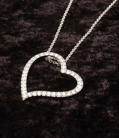 美品 SWAROVSKI ネックレス ハートモチーフ ブレスレット LOVEモチーフ 2点セット レディース スワロフスキー