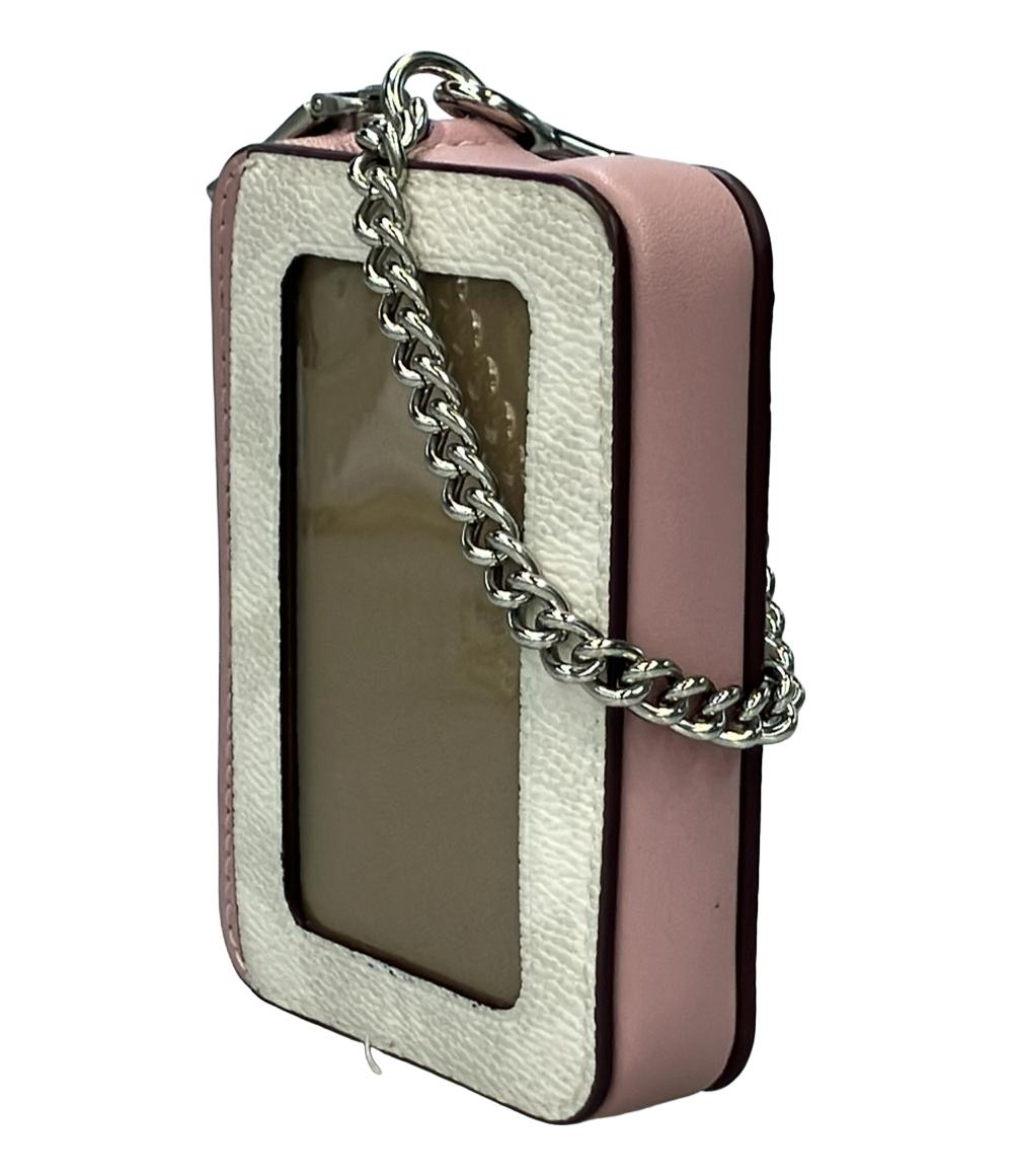 コーチ カードケース コインケース チェーン付き シグネチャー レディース COACH