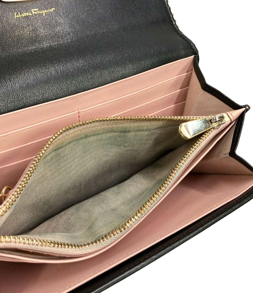 Salvatore Ferragamo 長財布 リボンスタッズ付き ヴァラ レディース サルヴァトーレフェラガモ