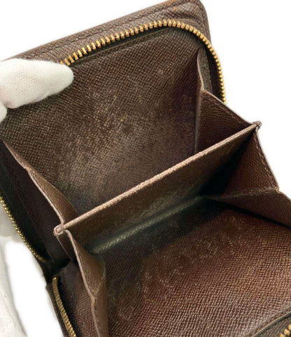 LOUIS VUITTON 二つ折り財布 コンパクト ジップ ダミエ エベヌ N61668 レディース メンズ ルイ・ヴィトン
