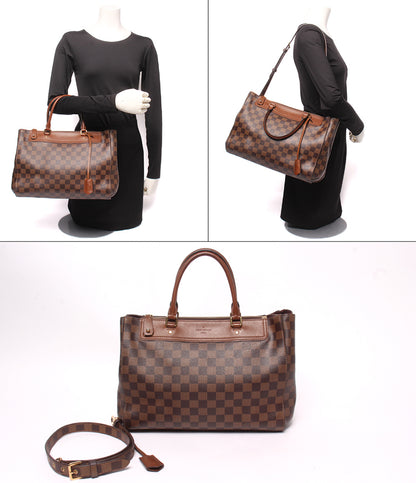 LOUIS VUITTON 2WAY ハンドバッグ ショルダーバッグ 肩掛け グリニッジ ダミエ エベヌ N41337 レディース ルイ・ヴィトン