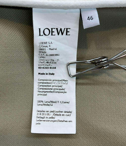 LOEWE ジャケット コンボ アナグラム ロゴレザーパッチ ブルゾン 羊毛 ワークウェア ジャケット H526Y02W27 メンズ SIZE 46 (M) ロエベ