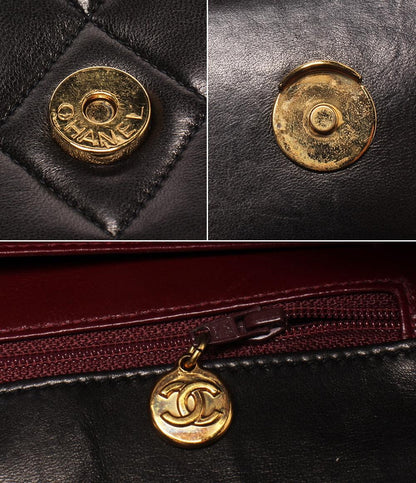 CHANEL ショルダーバッグ ラムスキン ゴールド金具  2番台 肩掛け マトラッセ レディース シャネル
