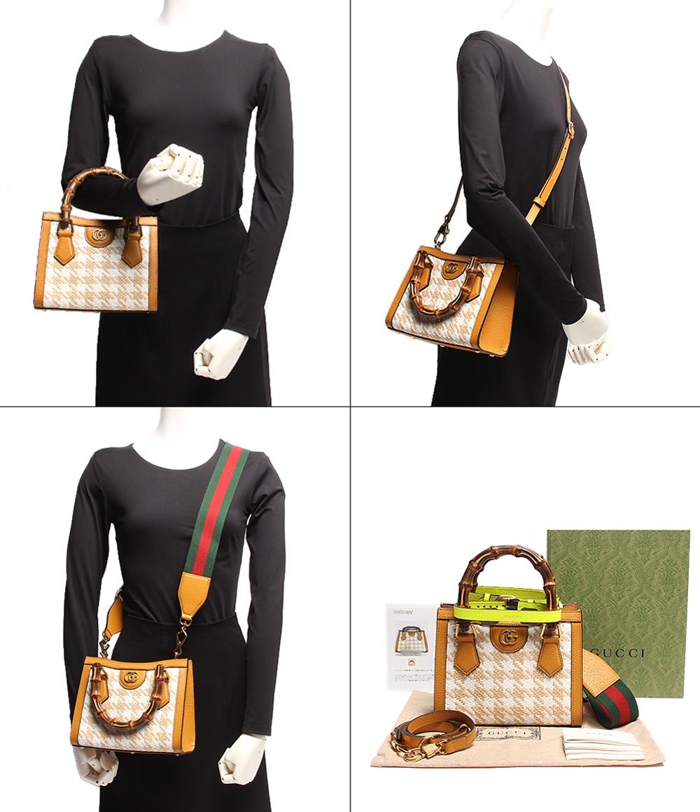 美品★グッチ・GGバンブー ショルダーバッグデザイン Tシャツ(XS相当) 美品☆グッチ・GGバンブー ショルダーバッグデザイン Tシャツ(XS相当