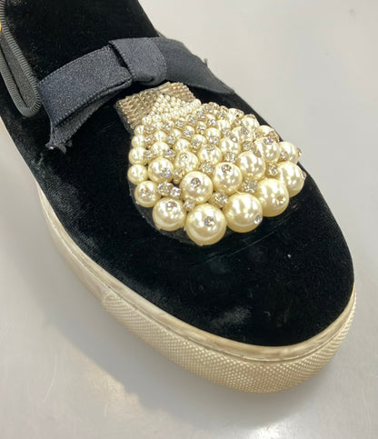 Christian Louboutin ローカットスニーカー スリッポン ビジュー レディース SIZE 37 (23.5cm) クリスチャンルブタン