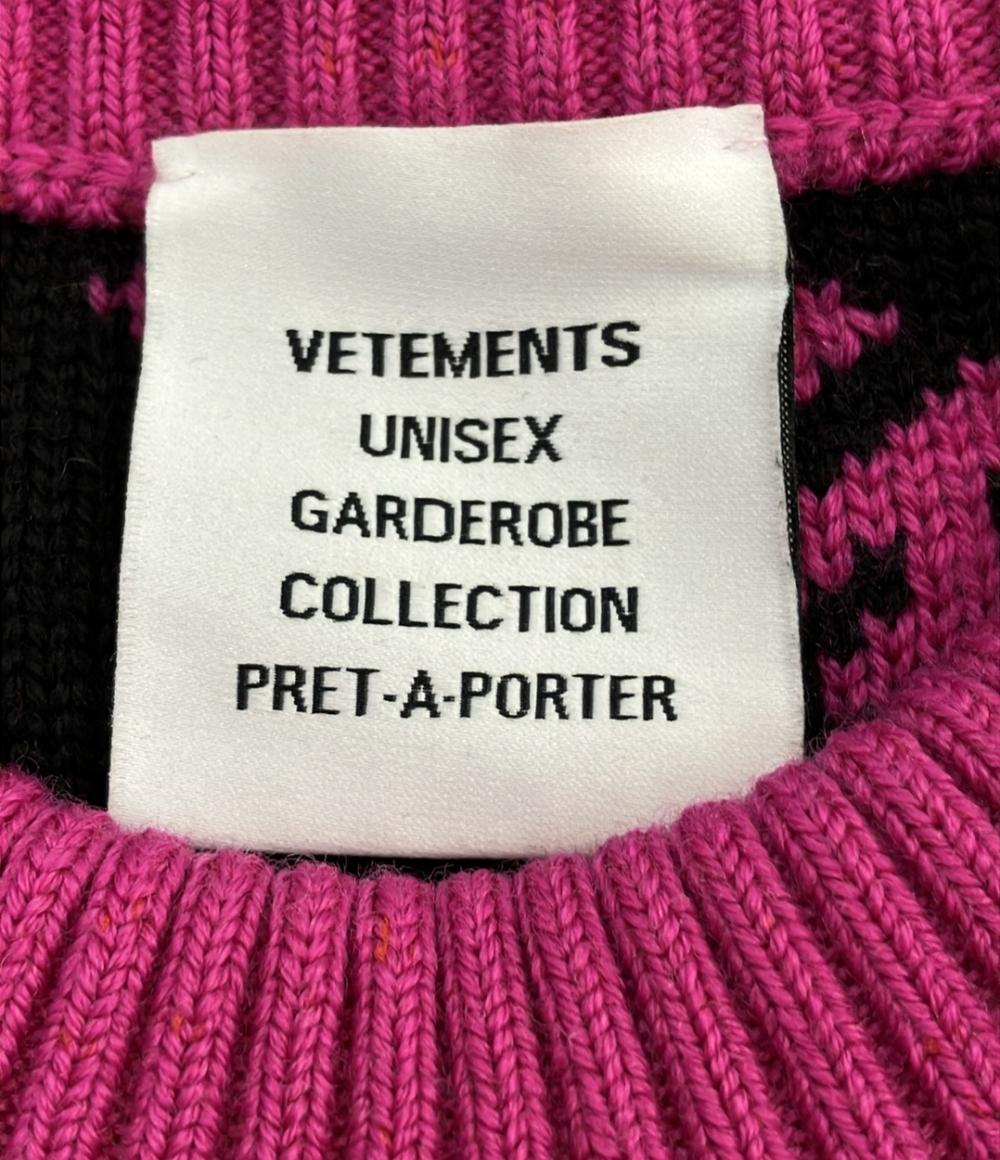 美品 ヴェトモン 長袖ニット ロゴ メンズ SIZE XS VETEMENTS