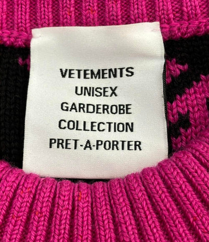 美品 ヴェトモン 長袖ニット ロゴ メンズ SIZE XS VETEMENTS
