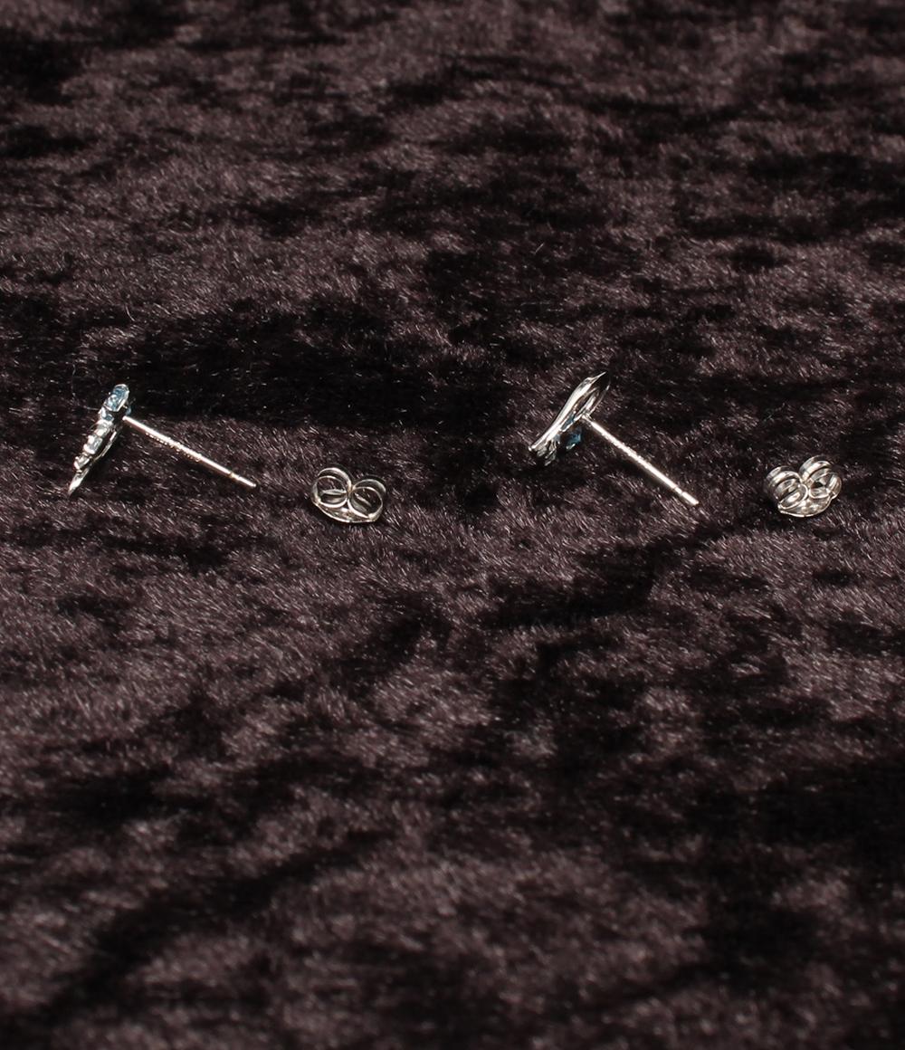 美品 カナルヨンドシー ピアス K10 ブルートパーズ ハートモチーフ レディース canal4℃