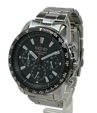 SEIKO 腕時計 クオーツ ブラック 6T63-00D0 メンズ セイコー