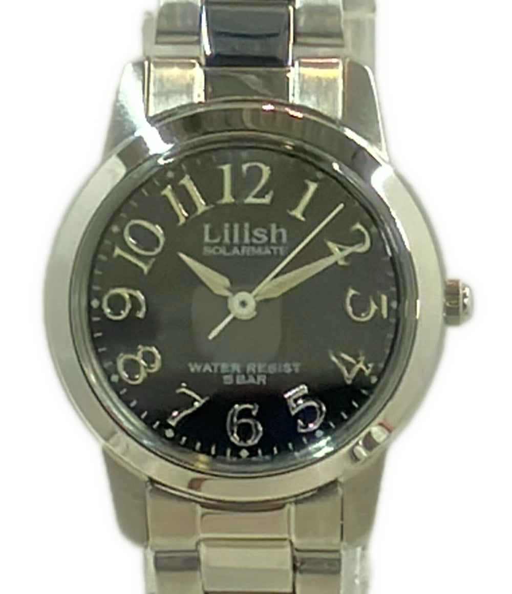 美品 Lilish 腕時計 ソーラー ブラック EL31 レディース リリッシュ
