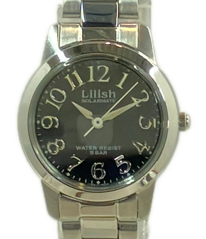 美品 Lilish 腕時計 ソーラー ブラック EL31 レディース リリッシュ