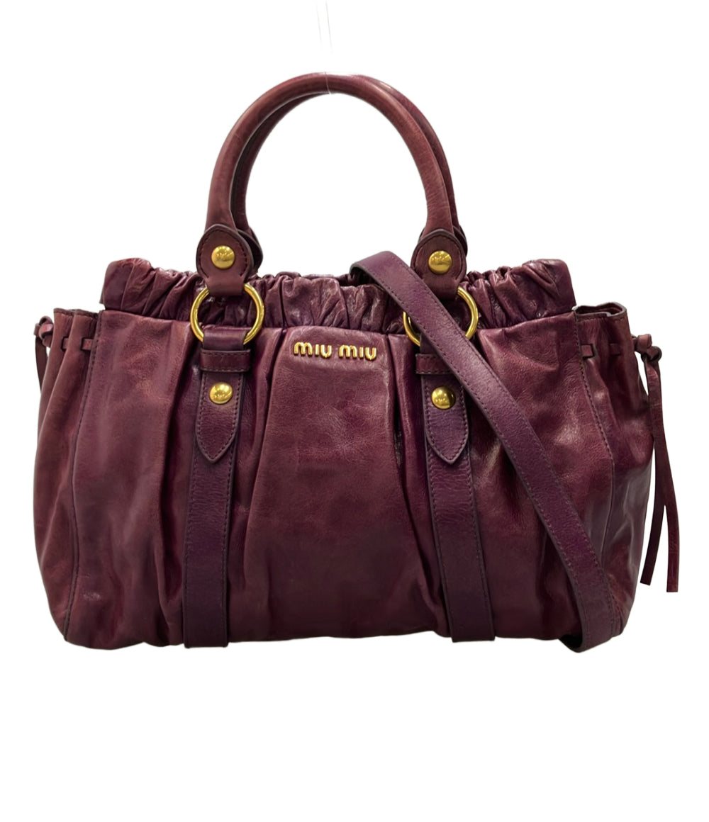 Miu Miu 2wayショルダーバッグ ハンドバッグ 斜め掛け レディース ミュウ ミュウ