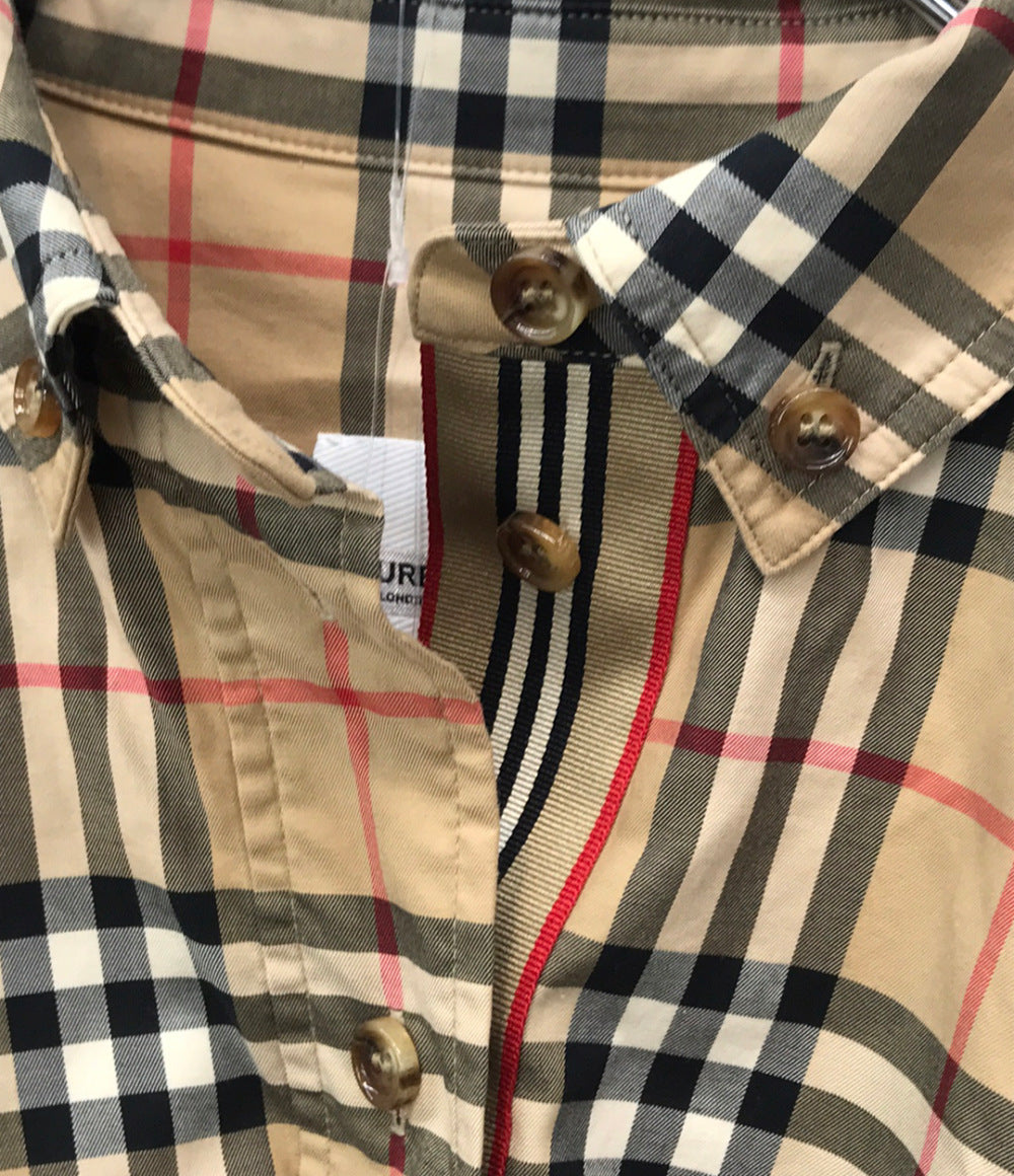 BURBERRY ベルテッド 長袖ワンピース ノバチェック 8024585 レディース SIZE 34 バーバリー