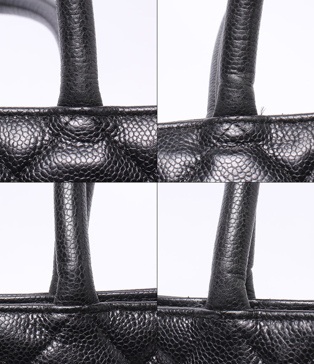 CHANEL トートバッグ ショルダーバッグ 肩掛け ゴールド金具 11番台 復刻トート キャビアスキン マトラッセ レディース シャネル
