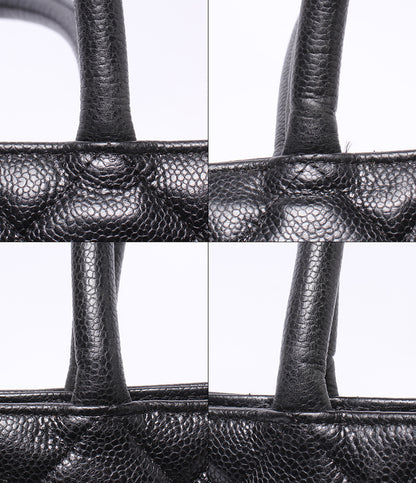 CHANEL トートバッグ ショルダーバッグ 肩掛け ゴールド金具 11番台 復刻トート キャビアスキン マトラッセ レディース シャネル