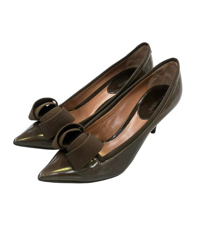 GIORGIO ARMANI ポインテッドトゥパンプス リボン レディース SIZE 37 1/2 ジョルジオアルマーニ