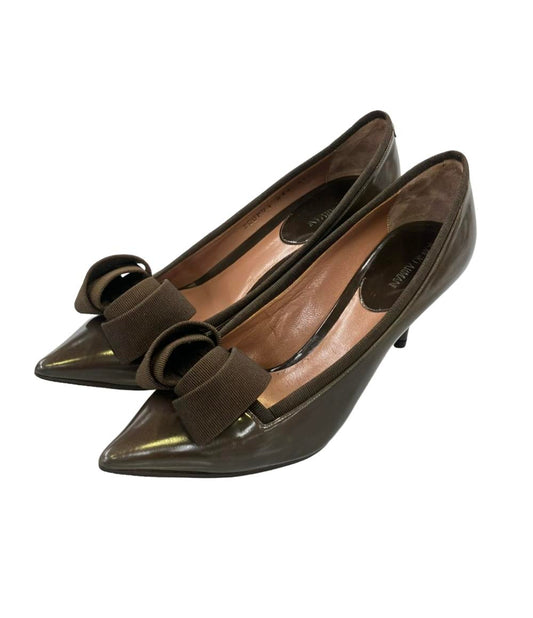 GIORGIO ARMANI ポインテッドトゥパンプス リボン レディース SIZE 37 1/2 ジョルジオアルマーニ