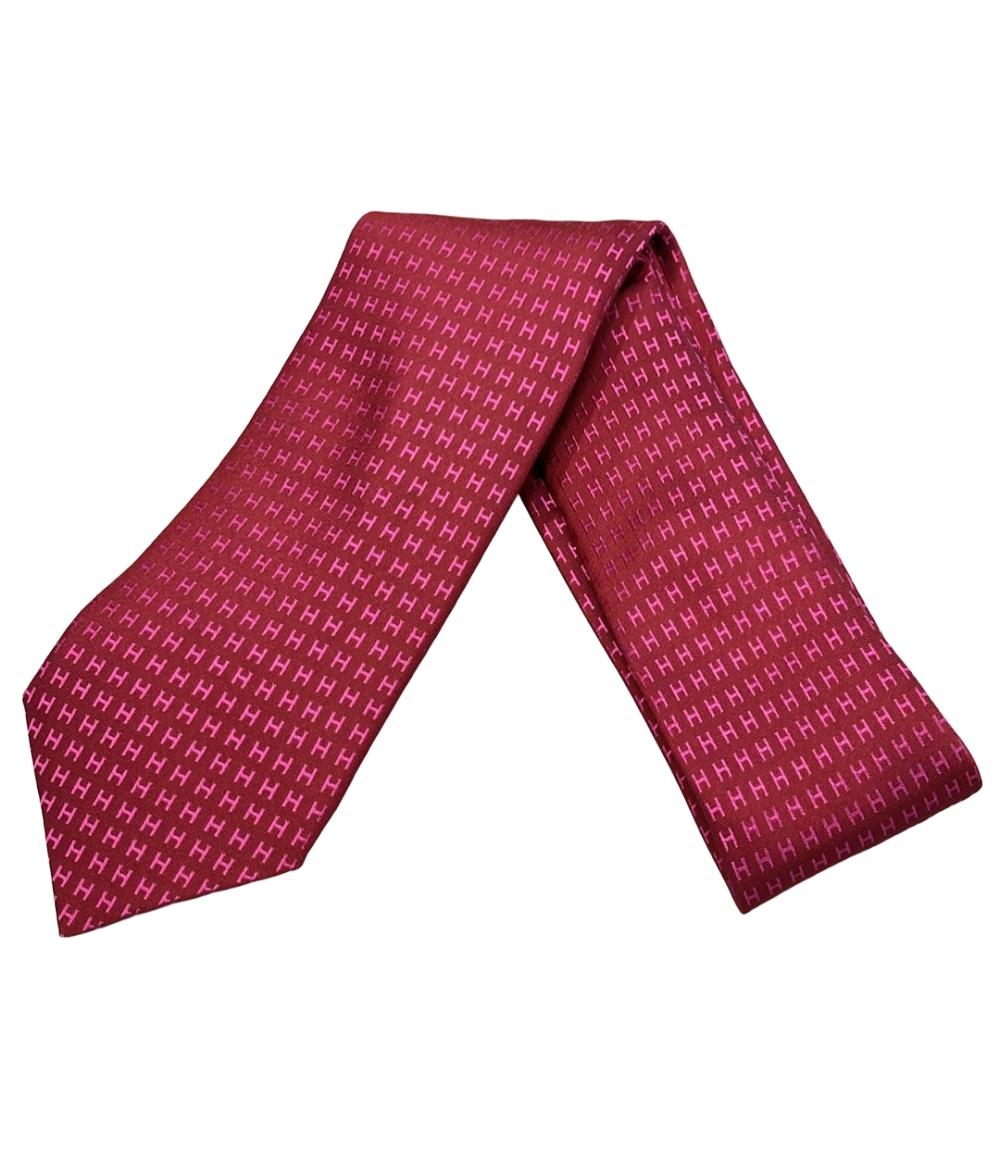 美品 HERMES ネクタイ シルク100% メンズ エルメス