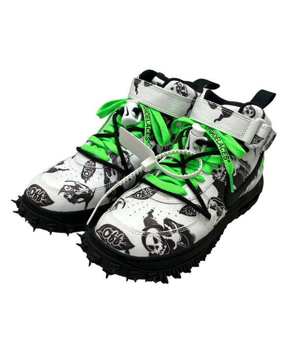 NIKE OFF-WHITE ハイカットスニーカー エアフォース1 ミッド DR0500-102 メンズ SIZE 25.0 ナイキ オフホワイト