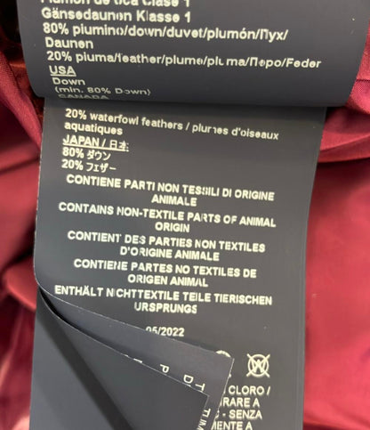 Herno ダウンコート A-shape ワインレッド インポート サテンAラインコート PI1304D-12170-4630 レディース SIZE 44 (XL) ヘルノ