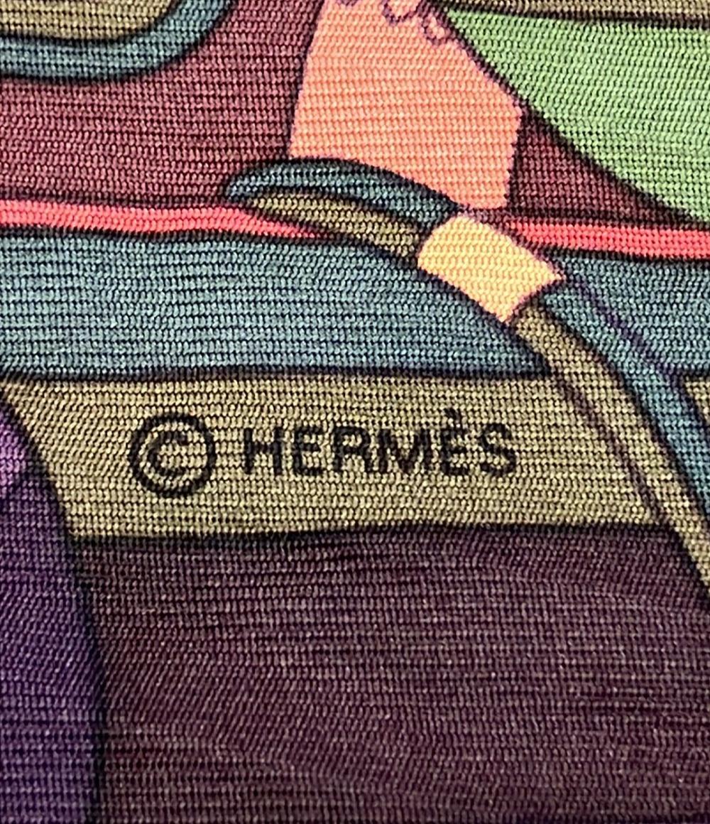 美品 HERMÈS エルメス プリーツスカーフ カレ90 キレカジ コンサバ HERMES（エルメス） 美品 スカーフ プリーツ カレ プリーツスカーフ