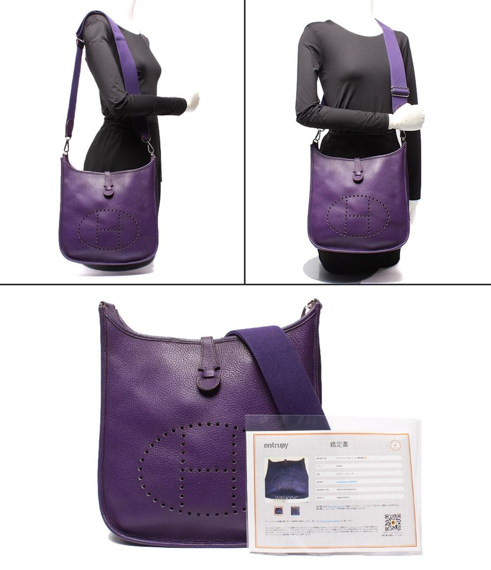 HERMES ショルダーバッグ 斜め掛け シルバー金具 □N刻印 エブリン3 レディース エルメス