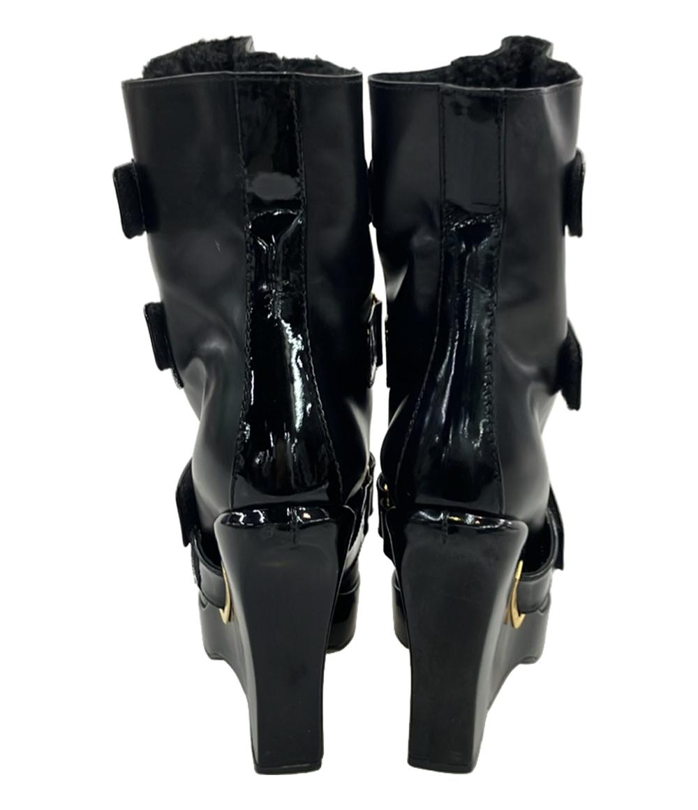 訳あり LOUIS VUITTON ウェッジブーツ レディース SIZE 34 (XS) ルイ・ヴィトン