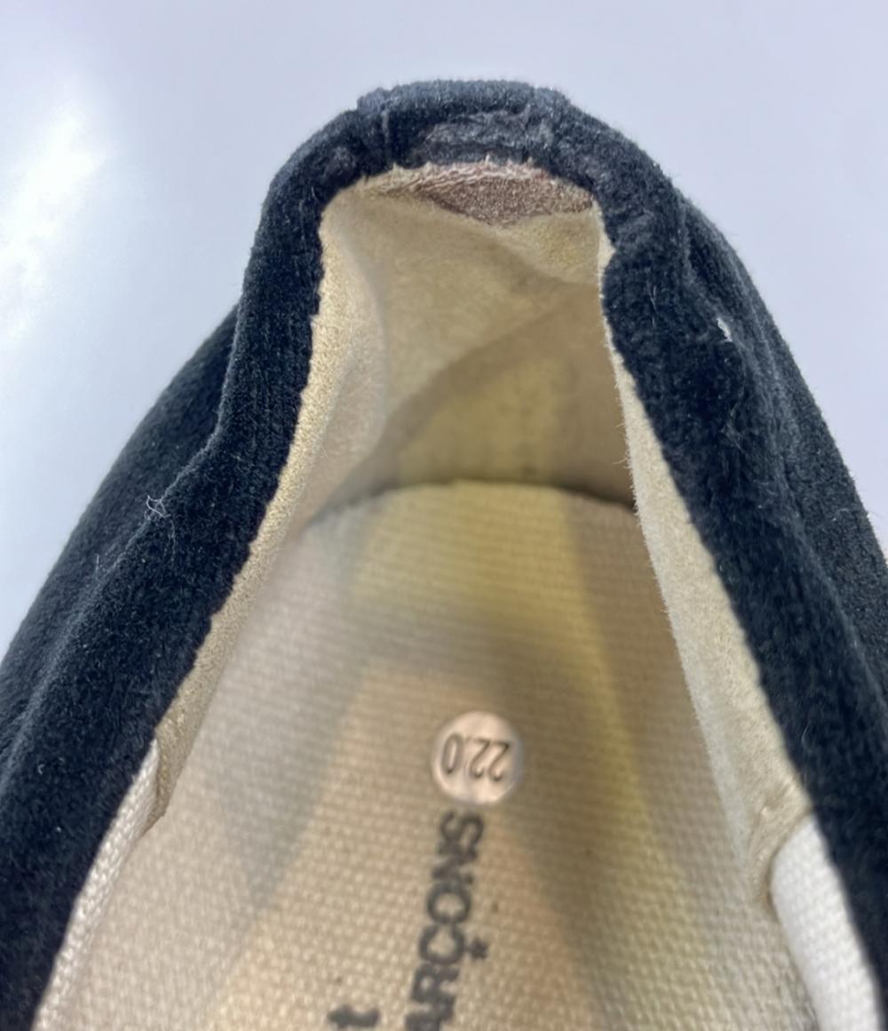 tricot COMME des GARCONS スリッポン ベロア メリージェーン ゴムストラップ レディース SIZE 22.0 (XS) トリココムデギャルソン