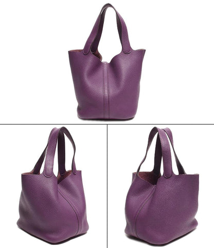 エルメス レザーハンドバッグ □P刻印 シルバー金具 ピコタンロックMM トリヨンクレマンス レディース HERMES