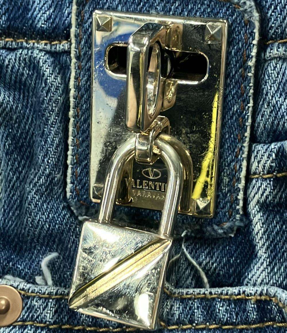 ヴァレンティノ 2wayハンドバッグ ショルダーバッグ デニム スタッズ PW2B0A55XZB レディース VALENTINO