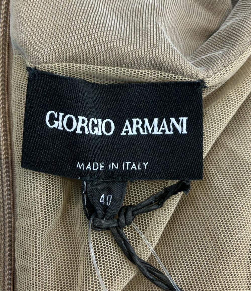 GIORGIO ARMANI ボディスーツ カットソー 長袖 後ろフルジップ 6RAR53 AJBSZ レディース SIZE 40 (M) ジョルジオアルマーニ