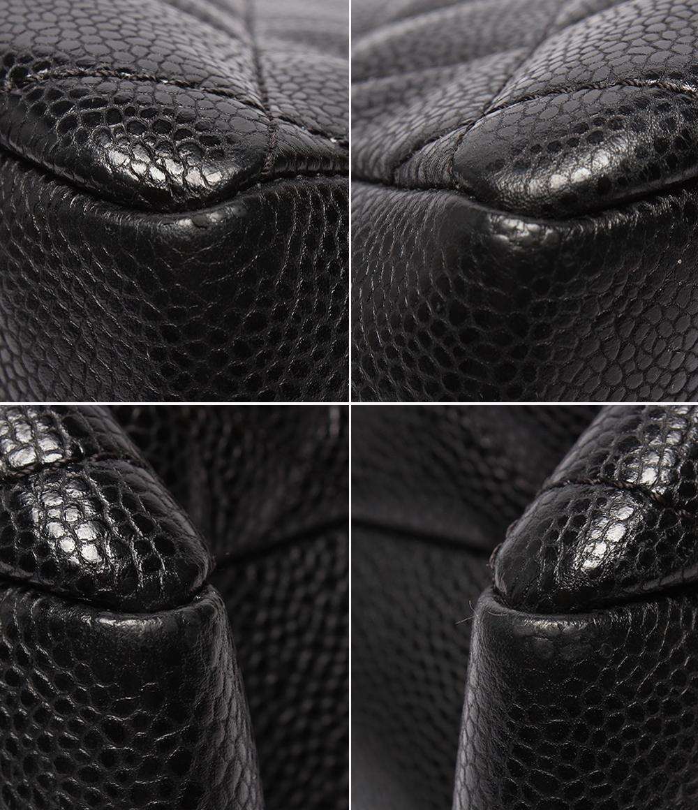 CHANEL チェーントートバッグ グランドショッピング GST シルバー金具 キャビアスキン マトラッセ レディース シャネル