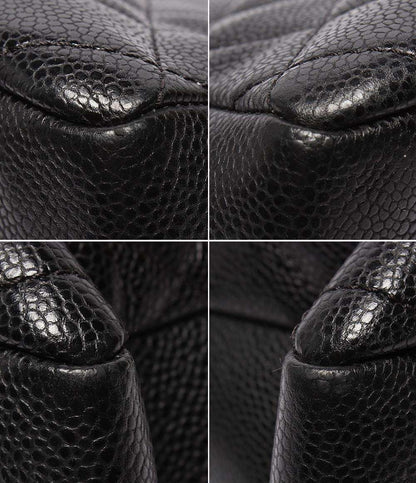 CHANEL チェーントートバッグ グランドショッピング GST シルバー金具 キャビアスキン マトラッセ レディース シャネル